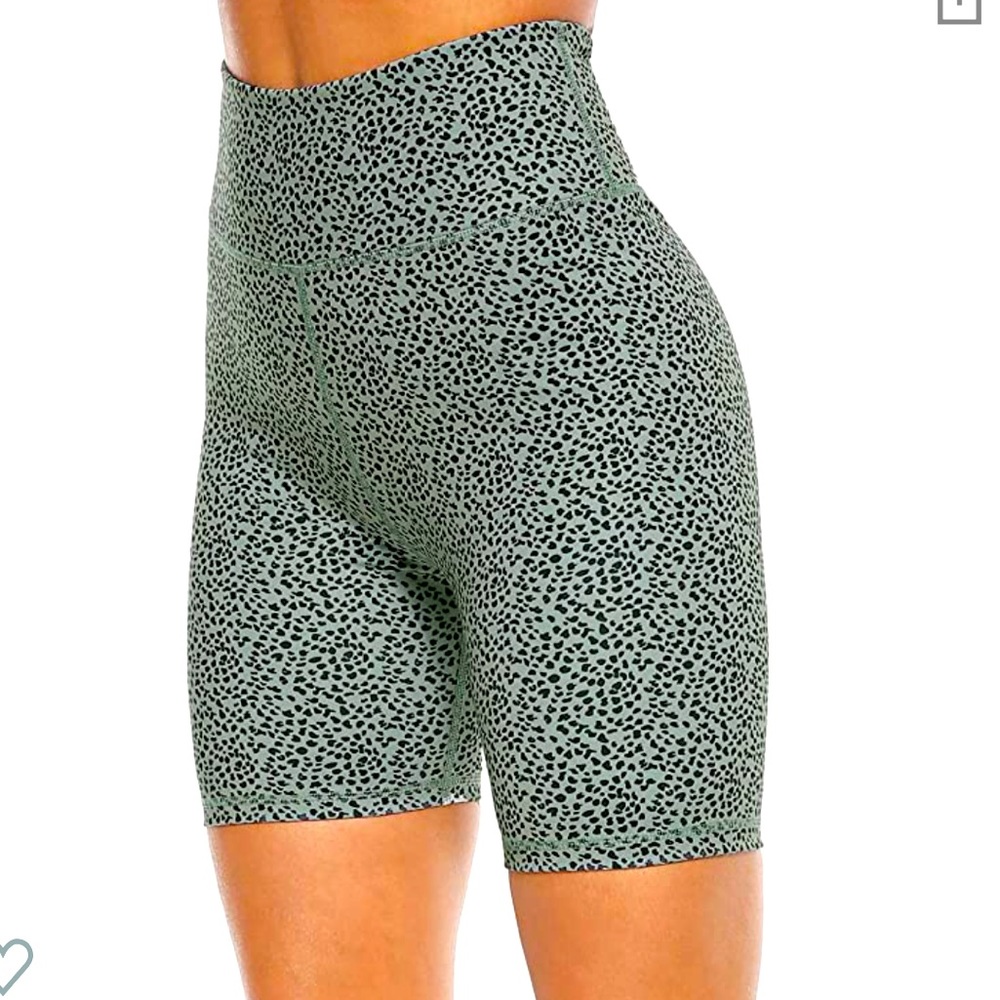 Green Spotted Biker Shorts